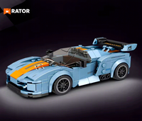 Mould King 27001-27088 Mini Famous Super Racing Model Set Mainan Balok Plastik DIY Mobil Blok Bangunan