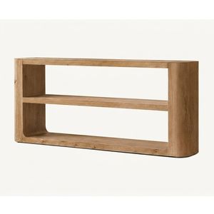 Console minimaliste en chêne à cadre ouvert, finition haute résistance, table d'entrée étroite, buffet pour projets résidentiels modernes - Product Image 2