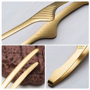 Pinzas para Barbacoa de Acero Inoxidable Estilo Coreano, Antideslizantes, para Asar al Aire Libre, Pinzas para Carne, Utensilios de Cocina, Repostería, Limpieza y Uso Doméstico - Product Image 2