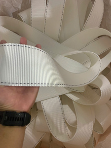 SANBOO 7.5cm 100% Polyester Webbing Strap Striped Durable <b>White</b> 9 Ton Breaking Strength Heavy Duty High Tensile <b>Cargo</b> Lifting - Product Image 2