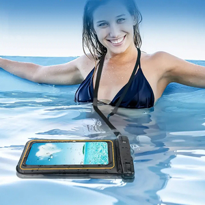 Funda Impermeable para Teléfono Móvil con Pantalla Táctil de PVC Esponjoso, Bolsa Seca Flotante para Natación con Cordón - Product Image 5