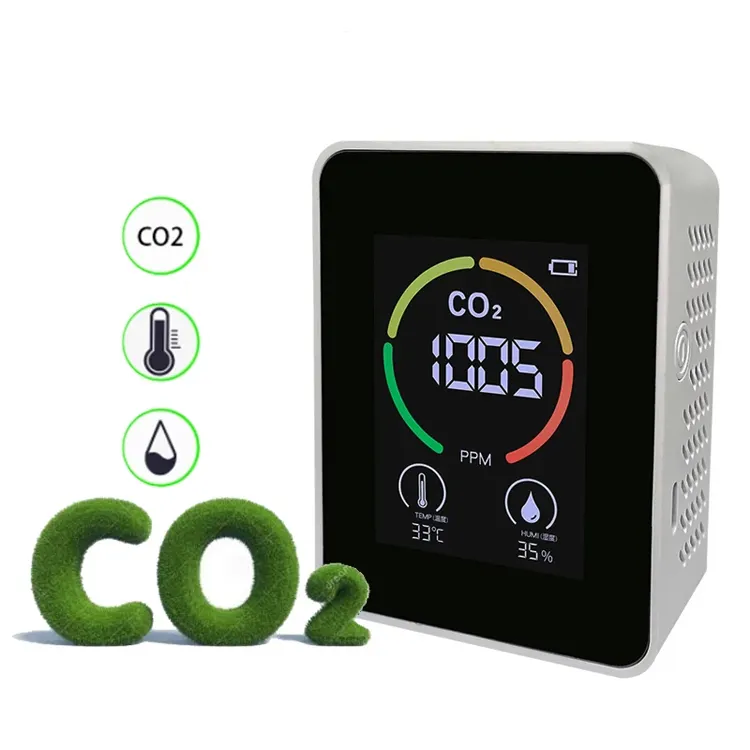 이산화탄소 이산화탄소 검출기 온실 대기 질 온도 습도 모니터 빠른 측정 적외선 NDIR 센서 CO2 미터