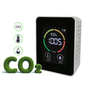 CO2 कार्बन डाइऑक्साइड डिटेक्टर ग्रीनहाउस हवा गुणवत्ता तापमान आर्द्रता मॉनिटर तेजी से माप इन्फ्रारेड NDIR सेंसर CO2 मीटर