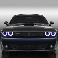 Phares avant de voiture à LED RGB DRL séquentiels pour Dodge Challenger 2015 et plus, éclairage de jour RVB éblouissant, type R/T SRT, de qualité usine