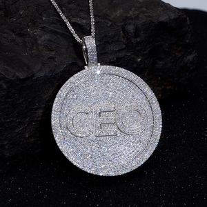 Collar con Colgante Iced CEO de Messi Jewelry, Moissanita, Cadena Cubana Hip Hop - Product Image 3