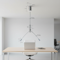 Kit de suspension en laiton et acier OEM le plus vendu pour éclairage LED, crochet à pression, charge maximale 120 kg, personnalisable, marques mondiales de confiance, garantie 2 ans