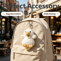Porte-clés en peluche canard 3 couleurs, adorable jouet en peluche ornithoryphane, pendentif personnalisé, breloque de sac souple pour enfants et femmes