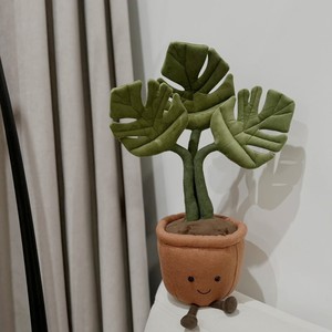 Vente en gros NOUVEAU Jouet en peluche <span class=keywords><strong>Monstera</strong></span>, plante verte douce en peluche avec pot en terre cuite pour cadeau - Product Image 2