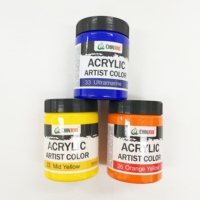 Vente en gros OEM 500ml de peinture acrylique en pot pour étudiant artiste peinture sur toile papier