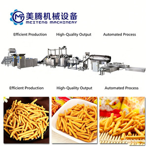 Línea completa de extrusión y fritura para snacks inflados como <span class=keywords><strong>Cheetos</strong></span> y Nik Naks, con filtro de aceite y cinta transportadora de enfriamiento. - Product Image 4