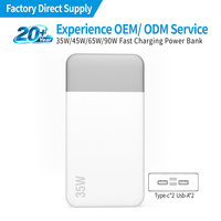 Batterie externe portable à charge rapide personnalisée 2026, 35W 45W 65W 10000mAh 20000mAh, pour téléphones portables