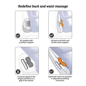 Nouvelle tendance électrique pétrissage Vibration chauffage dos masseur <span class=keywords><strong>Shiatsu</strong></span> siège coussin taille Application avec une grande remise - Product Image 5