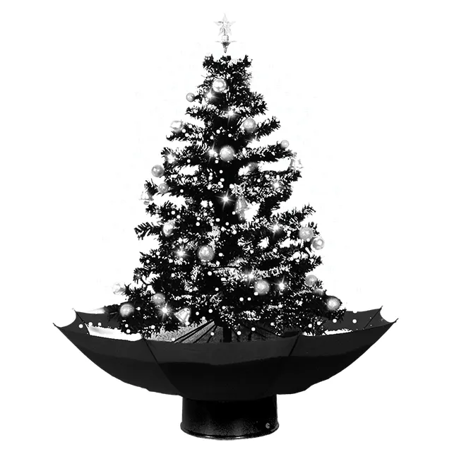 Arbol de navidad negro Christmas ornamental tree sales china factory Christmas tree with snow fall
