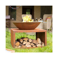 Foyer de Camping en acier Corten personnalisé, pour barbecue robuste, Style rouillée, bol pour BBQ de Camping en plein air