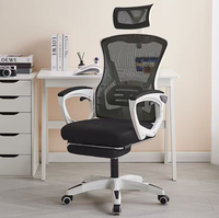 Silla Ergonómica Moderna China con Respaldo Alto de Malla, Altura Ajustable y Giratoria para Oficina y Escritorio de Computadora en Casa