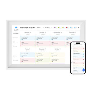 Calendario Digitale da Parete Smart 10.1/15.6 Pollici con Cornice in Acrilico, Orologio con WiFi, Riproduzione MP3 e Video, Supporta Formati AVI e MP4 - Product Image 1