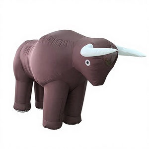 <span class=keywords><strong>Disfraz</strong></span> Inflable de <span class=keywords><strong>Toro</strong></span> Mascota Andante con Luces LED RGB, Resistente a la Intemperie y Alimentado por Batería para Desfiles de Adultos - Product Image 1