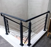 Garde-corps en acier inoxydable noir mat de haute qualité, rampes d'escalier, rampes de balcon, non décolorant et résistant à la corrosion