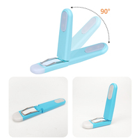 Nuevo diseño lindo 3 colores de luz LED USB recargable libro luz brillo ajustable marcapáginas luz de lectura en la cama