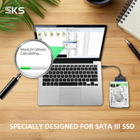Cable SATA Tipo-C de Alta Calidad con Malla de Protección, Conductor de Cobre Puro, Carga Rápida de 3A, 20cm, para Disco Duro Externo, Computadora, Impresora