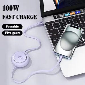 Nâng Cấp 100W 1M Có Thể Thu Vào USB Type-C Để Loại C Dữ Liệu Sạc Cáp Cho Điện Thoại Di Động Sử Dụng Tương Thích Với Tập Tin Chuyển - Product Image 6