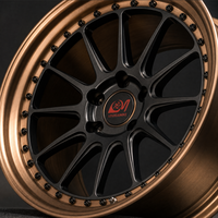 Jante en alliage d'aluminium forgé 2 pièces 10 branches en V brossé bronze noir mat à déport profond pour voiture 18-22 pouces 5x114.3