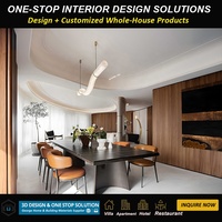 Service de design d'intérieur de villa moderne de luxe, rendu 3D, décoration de maison, matériaux de construction écologiques, solutions complètes