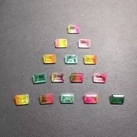 YZ a granel al por mayor Stock 6X8mm corte esmeralda Brasil fusión piedra rubí Fanta turmalina Paraiba Etc Arco Iris fusión piedra joyería conjunto