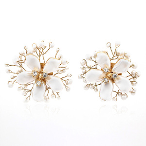 V & R 2020 nuevo pendiente joyería Pave flor Stud <span class=keywords><strong>cristal</strong></span> aleación de diamantes de chapado en oro gota pendiente para mujer - Product Image 5