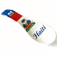 Support à Cuillères Thème Jamaïque, Haïti, République Dominicaine, Antigua-et-Barbuda – Créatif, Tendance et en Plastique – Vente en Gros
