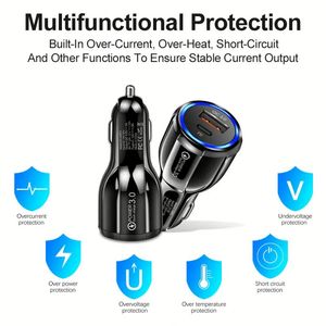 ที่ชาร์จในรถยนต์ 30W USB A+C ชาร์จเร็ว PD USB QC3.0 สำหรับโทรศัพท์มือถือ ขายดี - Product Image 6