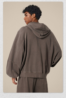 Conjunto de Sudadera con Capucha y Pantalones Deportivos Personalizados de Invierno, 480 g/m², Cierre de Cremallera, para Hombre, Talla Grande, Forro Polar, Logotipo Bordado, 100% Algodón
