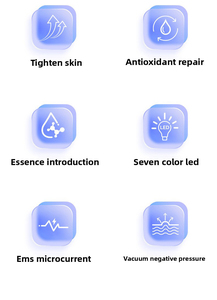 Instrumento de Belleza Facial con Succión al Vacío, Microcorriente, 7 Colores, Masajeador Facial Reafirmante, Alimentado por USB, Material ABS - Product Image 5