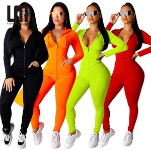Liu Ming-Conjunto de <span class=keywords><strong>chándal</strong></span> de 2 piezas para <span class=keywords><strong>mujer</strong></span>, Sudadera con capucha, pantalones de <span class=keywords><strong>chándal</strong></span> para correr, gran oferta - Product Image 2