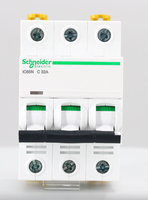 Disjoncteurs miniatures de haute qualité Schneider série Acti9 IC65N 3P 1A/2A/3A/4A/6A/10A/16A/20A/25A/32A/40A/50A/63A plastique