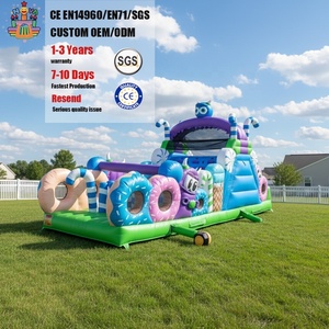 Trampoline gonflable commercial certifié CE en PVC pour jeux extérieurs, grande <span class=keywords><strong>piste</strong></span> d'obstacles pour adultes et enfants, location pour fêtes - Product Image 1
