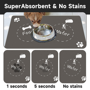 Factory Sale Rutsch feste schnell trocknende Haustier Katze Hundefutter Wasserschale Matte Benutzer definierte weiche Kieselgur Haustier Fütterung matte - Product Image 2