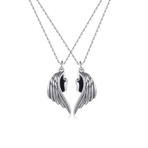 Neue Mode Paar-Halsketten mit Dämon und Engel, Exquisiter Engelsflügel-Anhänger für Frauen, Liebeszeichen Paar-Halsketten - Product Image 4
