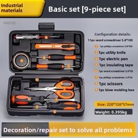Kit d'outils professionnel robuste multi-usages 9 pièces en acier forgé tout-en-un pour la maison et le garage