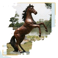 Nouvelle arrivée statue de cheval de course en bronze antique grandeur nature à vendre