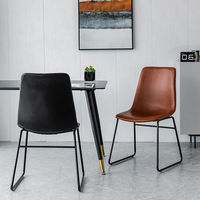 Tabouret de bar en cuir PU à dossier haut avec base en métal de style moderne, best-seller pour bar, salle, café, cuisine, café