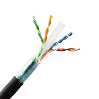 Kabel LAN Tembaga Padat Feiboer 0.5mm RJ45 Kabel Jaringan CAT6 untuk Gaming Modem Router PC Laptop FTP 23awg Kabel Ethernet