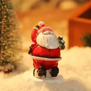 Vendita calda creativo pupazzo di neve di Babbo Natale da tavolo decorazione di natale piccolo ornamento artigianato decorativo di natale - Product Image 2