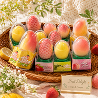Vente en gros de glaces personnalisées OEM en forme de fruits, glaces à la mangue, à la pêche, au citron