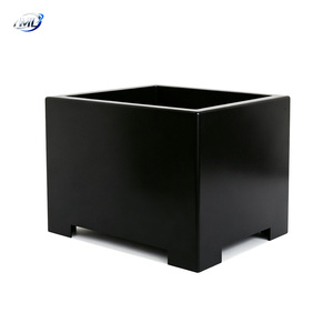 Jardinière carrée d'extérieur ML, moderne et minimaliste, en métal, pour plantes vertes de jardin - Product Image 6
