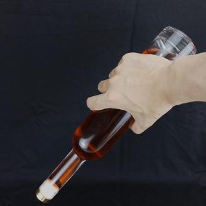 Bouteille de whisky en verre soufflé à la main de 500 ml, narguilé, bleu impérial, bouteille de whisky de qualité supérieure - Product Image 4