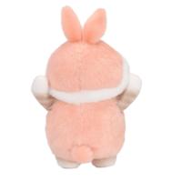 Peluche chaton mignon et doux, vêtu d'un costume de lapin rose, jouet en peluche kawaii pour filles, cadeau