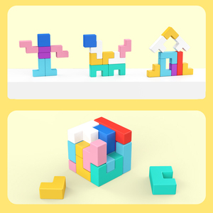 Grande Puzzle <span class=keywords><strong>Tetris</strong></span> in Legno 3D, Blocchi Russi, Rompicapo Educativo, Gioco STEM per Bambini, Apprendimento Prescolare, Blocchi da Costruzione - Product Image 5