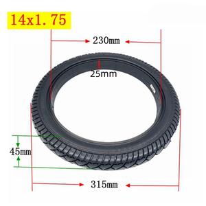 Pneus tubeless solides de 14 pouces 14x1.75 <span class=keywords><strong>RISINGSUN</strong></span> pour Scooter électrique et conducteur de vélo - Product Image 2