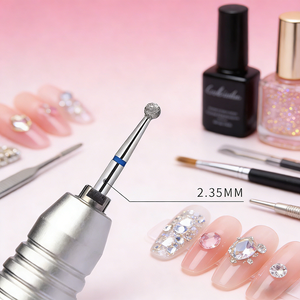 Đầu mài kim cương điện phân cho máy khoan móng chuyên dụng: Chân 2.35mm, màu xanh lá, độ nhám thô, dùng để làm dài, tỉa/móng - Product Image 3